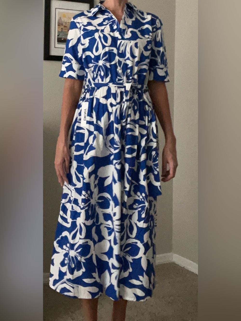 DKNY Blue & White Floral dress